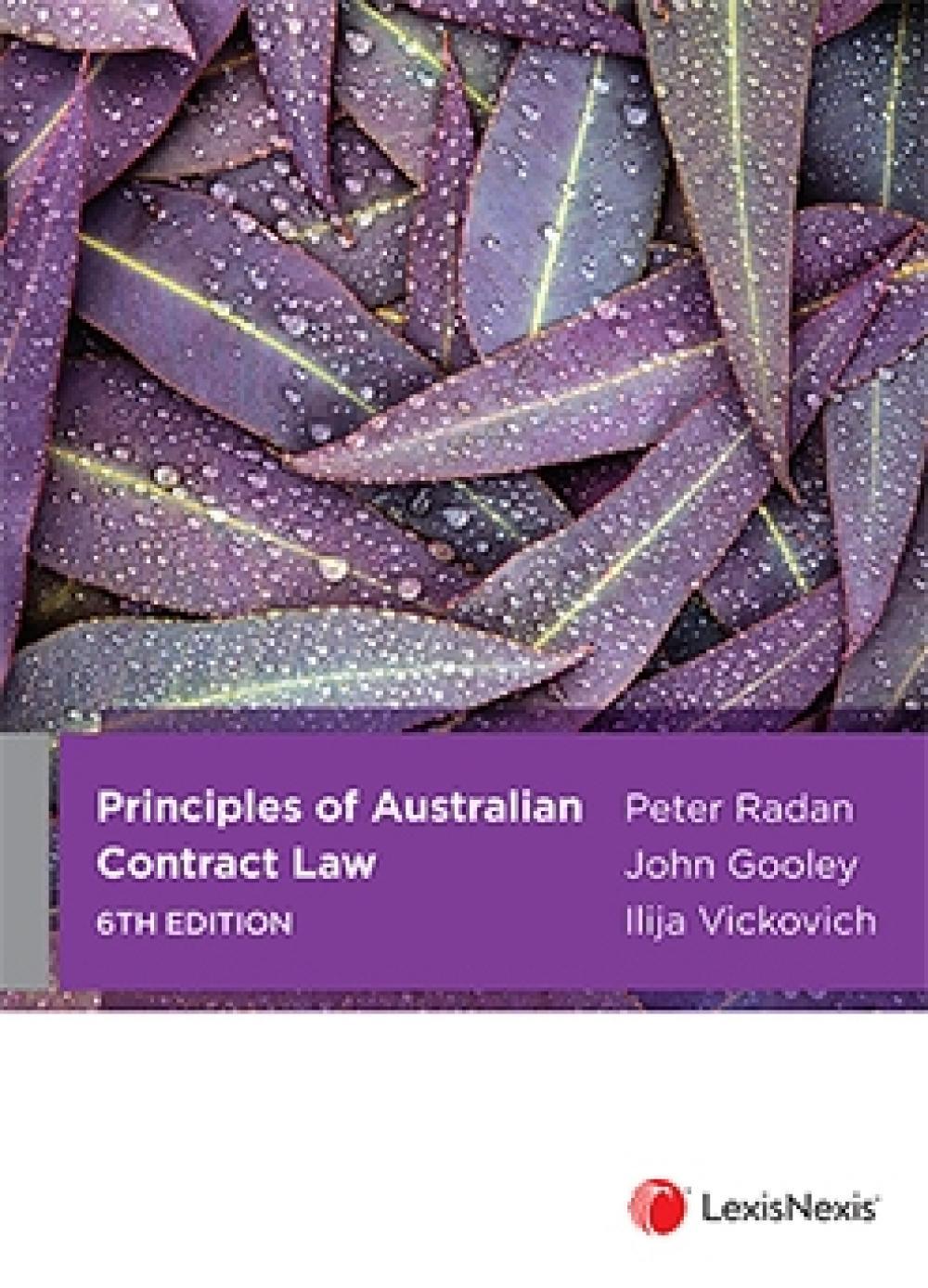 Principles of Australian Contract Law 6th edition 2023